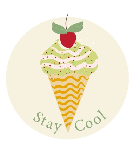 Ice Cream Sticker Design